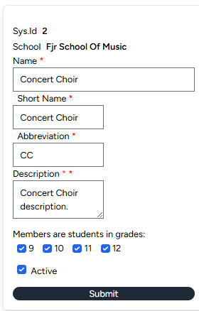 Completed Ensemble Form