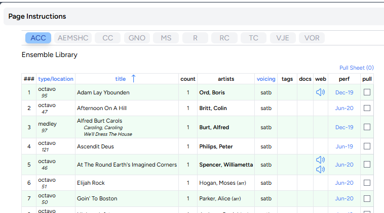 Ensemble Library example one