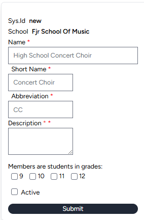 New Ensemble Form