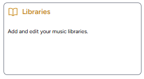 Libraries card from home page